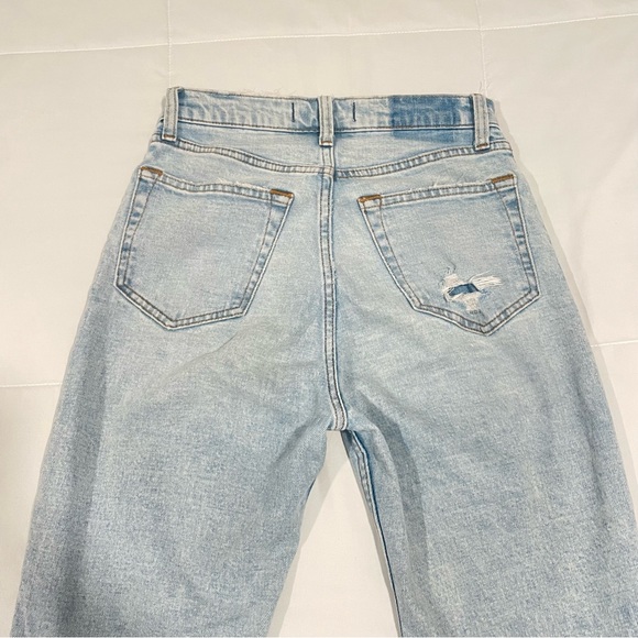 abercrombie & fitch the ankle straight ultra high rise light washed jeans - Picture 5 of 6